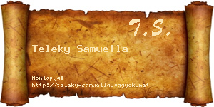 Teleky Samuella névjegykártya